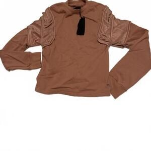 RTA XXS Women's Long Sleeve Pullover Sweatshirt with Shoulder Detail